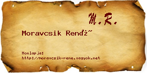 Moravcsik René névjegykártya